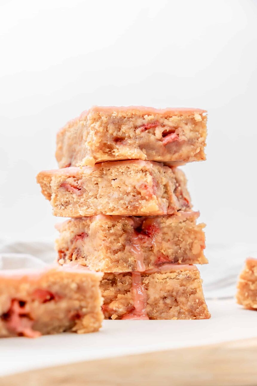 Blondies de Fresa y Limón