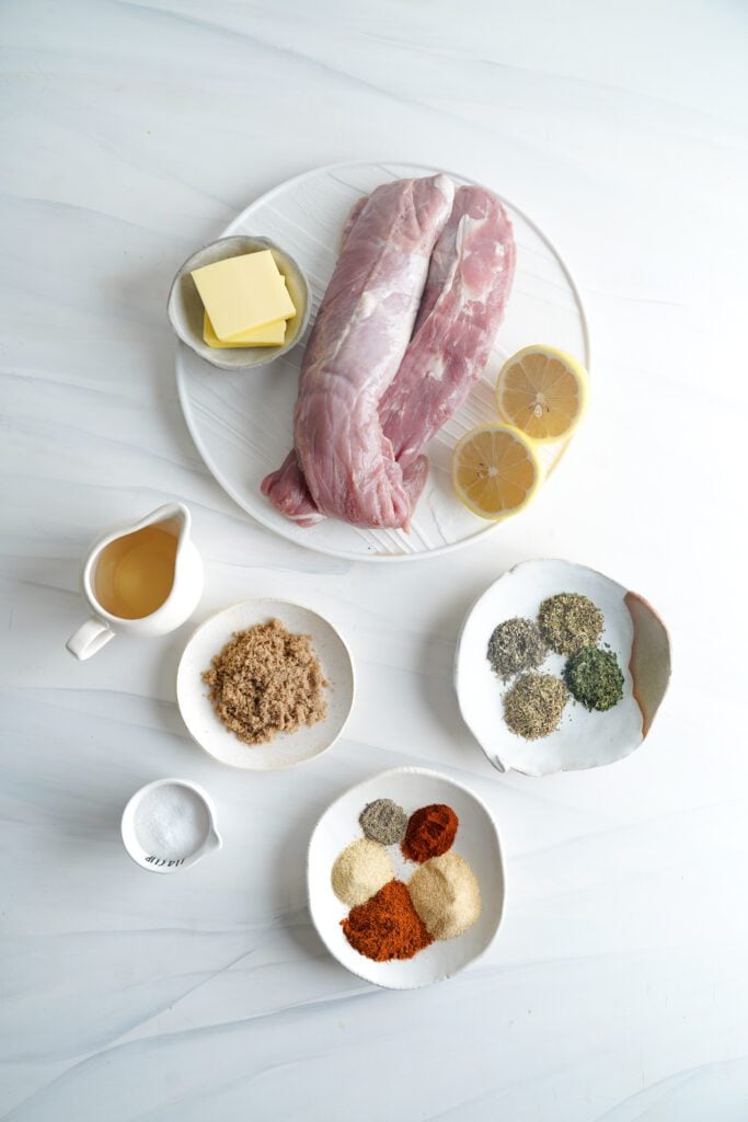 ingredientes del solomillo de cerdo jugoso | saborinspirado.com