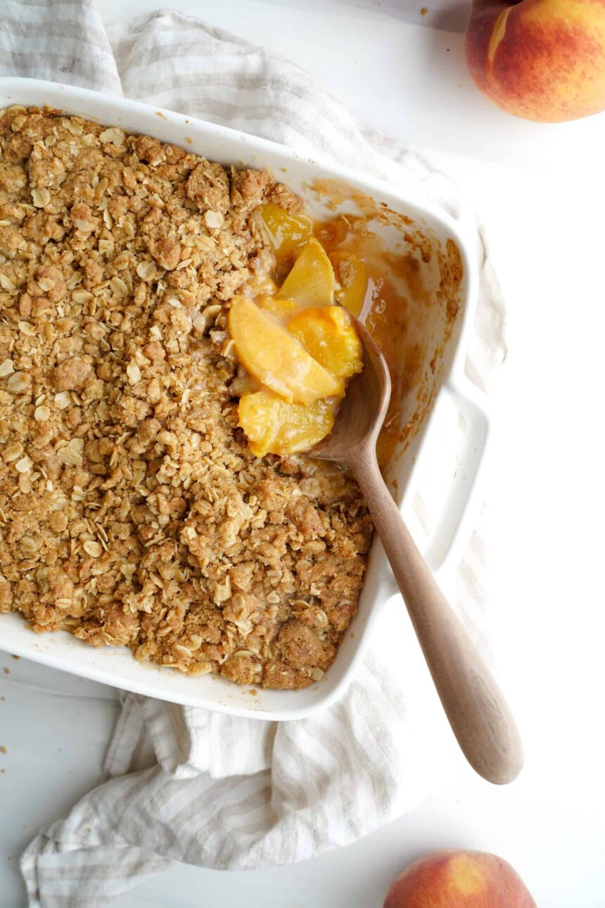 Crumble de Durazno Fácil