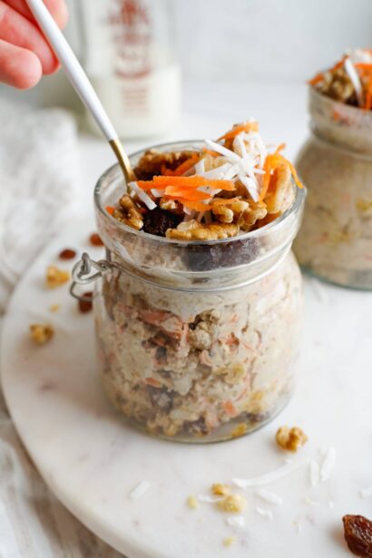 Mejores Avena Nocturna con Pastel de Zanahoria