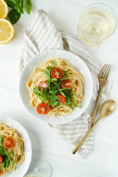 Pasta con Salsa de Vino Blanco y Limón