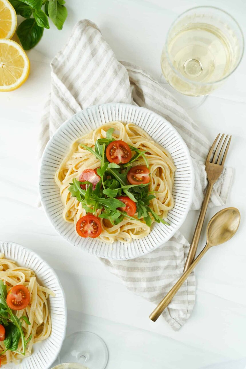 Pasta con Salsa de Vino Blanco y Limón