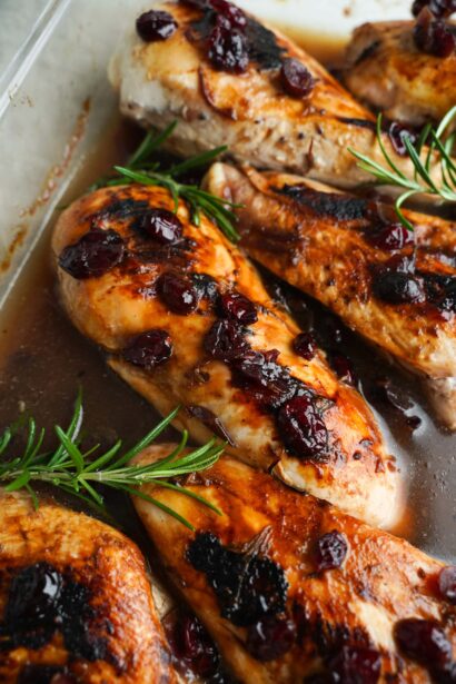 Pollo Fácil con Arándanos y Romero