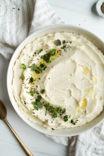 Puré de Coliflor Cremoso con Mantequilla