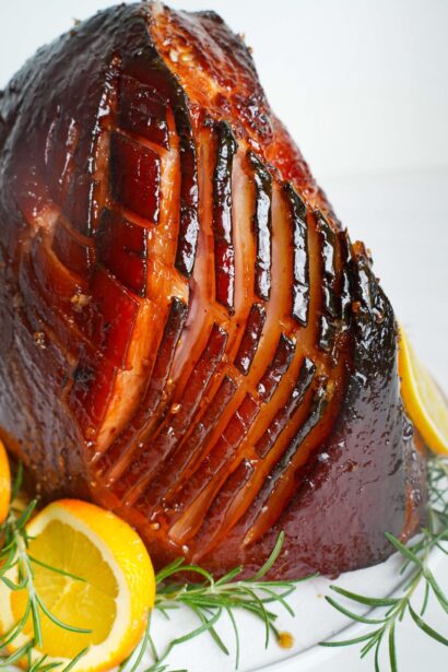 Jamón glaseado fácil con azúcar moreno